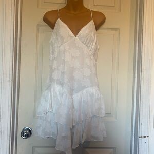 Wild Fable White Dress with Brown Accents